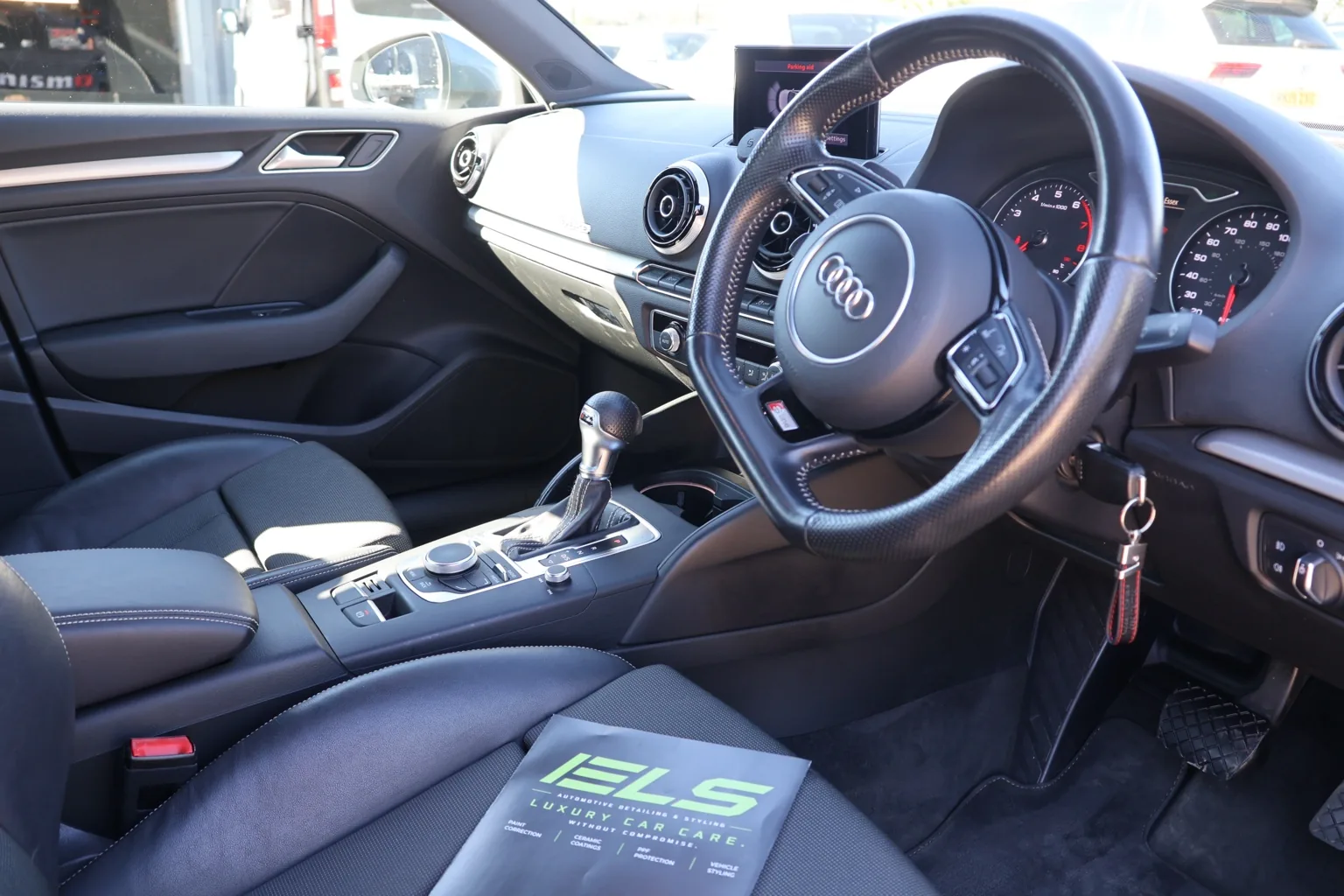Audi interior after detailing at ELS